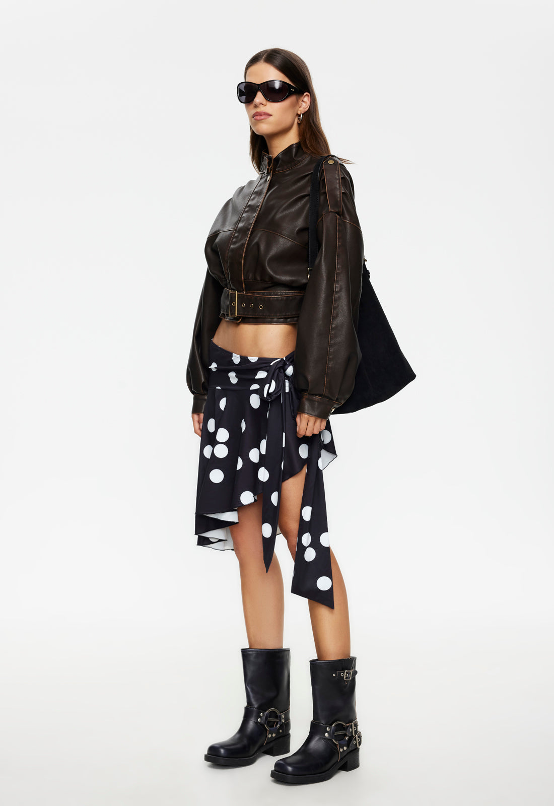 Lioness Fashion Premium GIGI LEATHER JACKET - CHOCOLATE