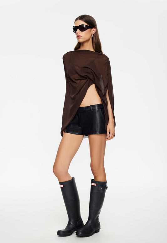 Lioness Fashion Latest AURA PONCHO - CHOCOLATE