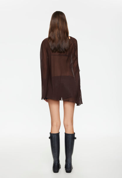 Lioness Fashion Latest AURA PONCHO - CHOCOLATE