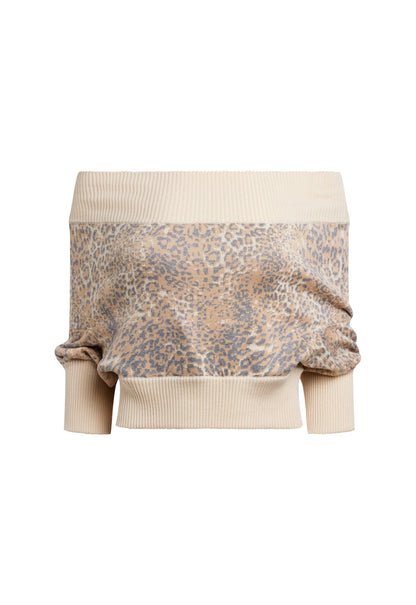 Lioness Fashion Exclusive Adriana Off Shoulder Top - Leopard