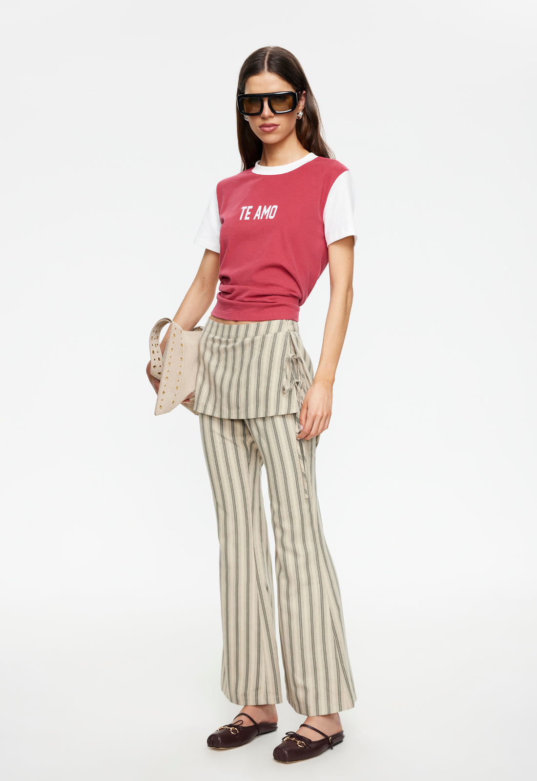 Lioness Fashion Quality ALPINE PANT - BEIGE STRIPE