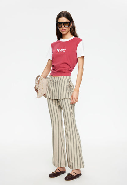 Lioness Fashion Quality ALPINE PANT - BEIGE STRIPE