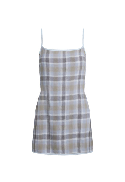 Lioness Fashion Exclusive Voyage Mini Dress - Ash Plaid