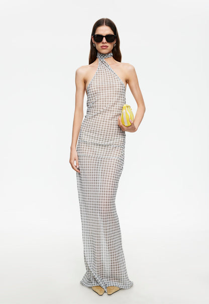 Lioness Fashion Discount LUX MAXI DRESS - SKY CHECK