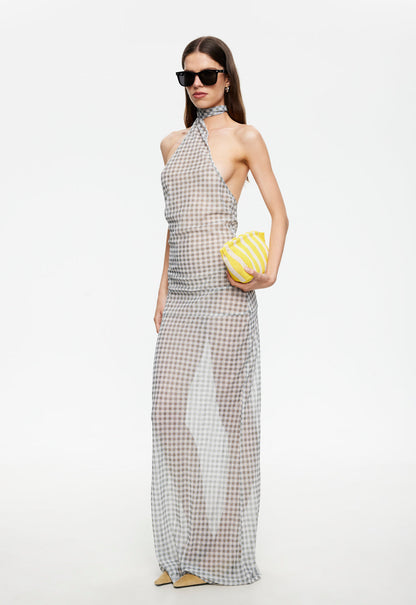 Lioness Fashion Discount LUX MAXI DRESS - SKY CHECK