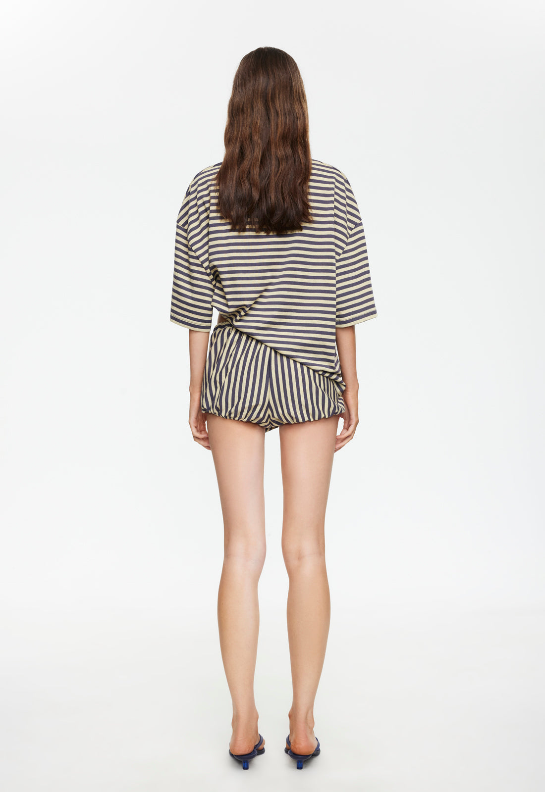Lioness Fashion Premium Bloom Bubble Skort - Beige Stripe
