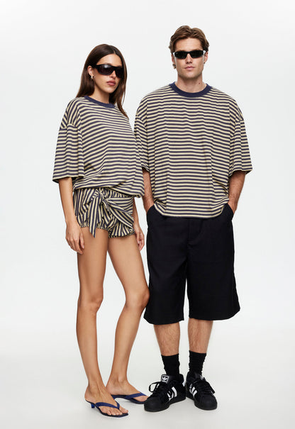 Lioness Fashion Latest Bloom Short Sleeve - Beige Stripe