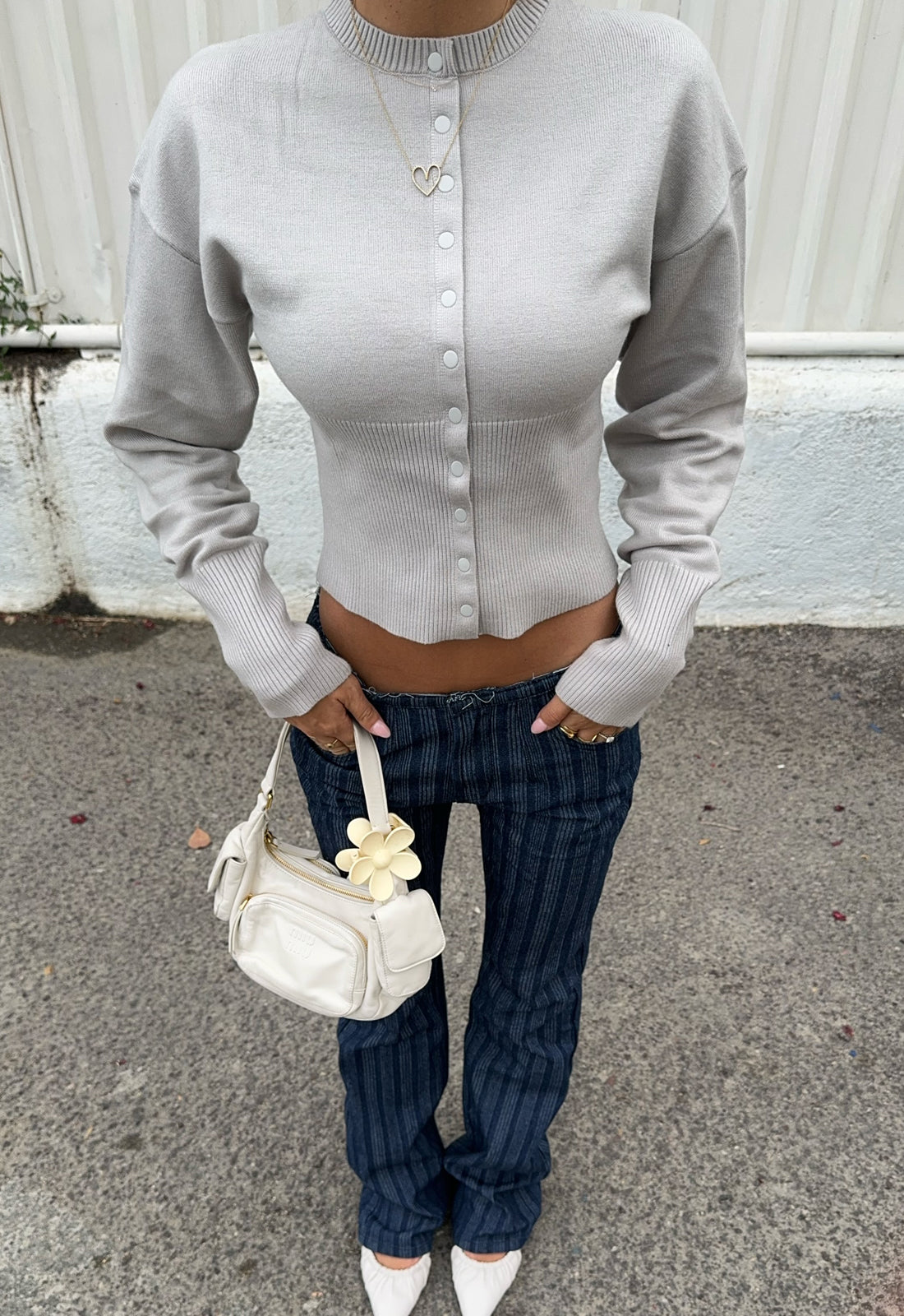 Lioness Fashion Classic HEAD IN THE CLOUDS CARDIGAN - CLOUD