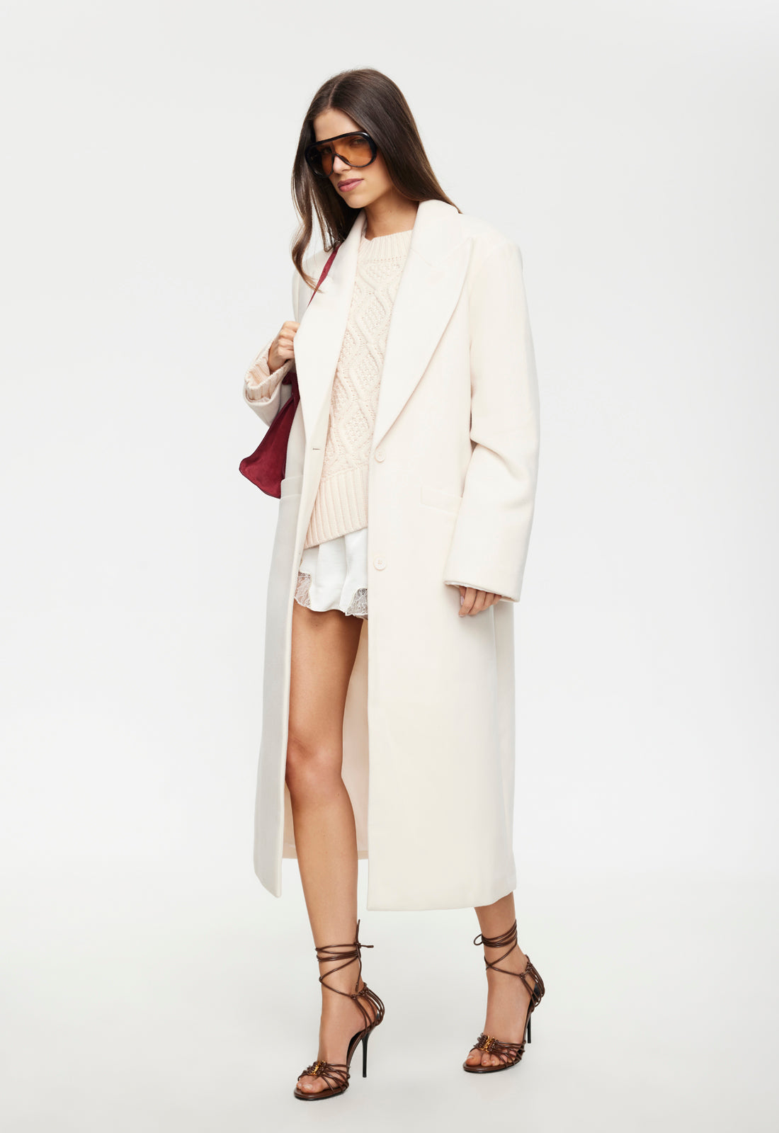 Lioness Fashion Featured OLSEN COAT - CREAM