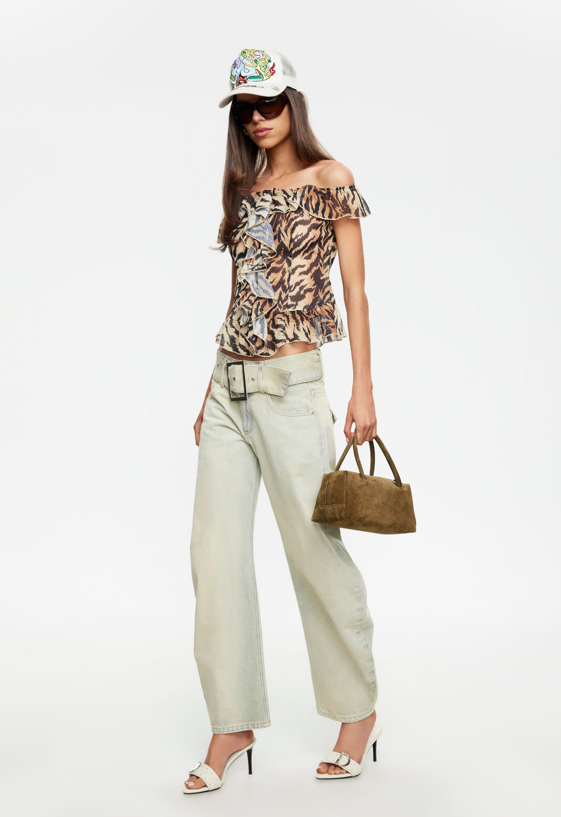 Lioness Fashion Sale Truffle Ruffle Top - Tiger