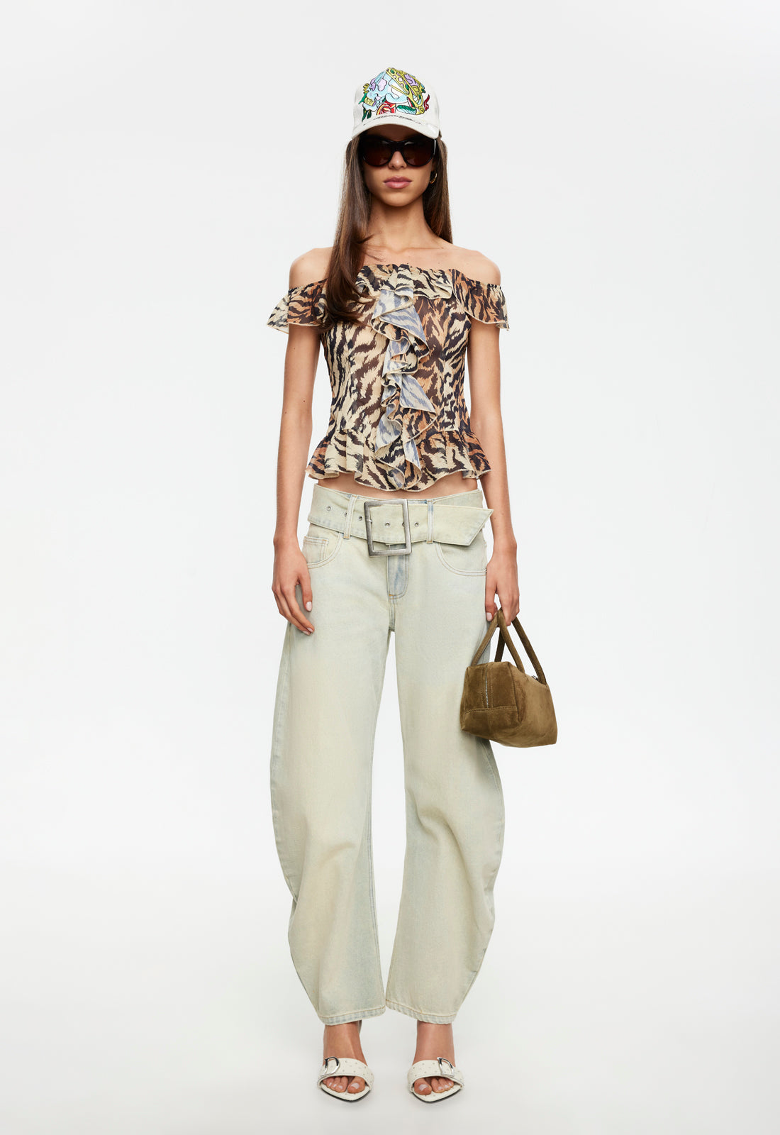 Lioness Fashion Sale Truffle Ruffle Top - Tiger