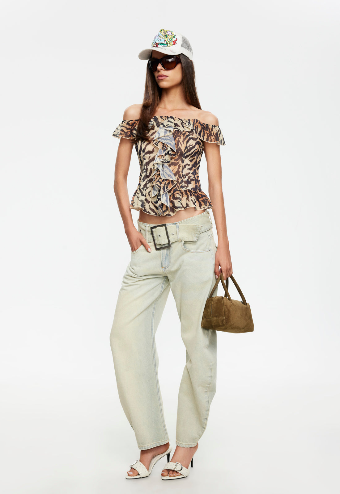 Lioness Fashion Sale Truffle Ruffle Top - Tiger