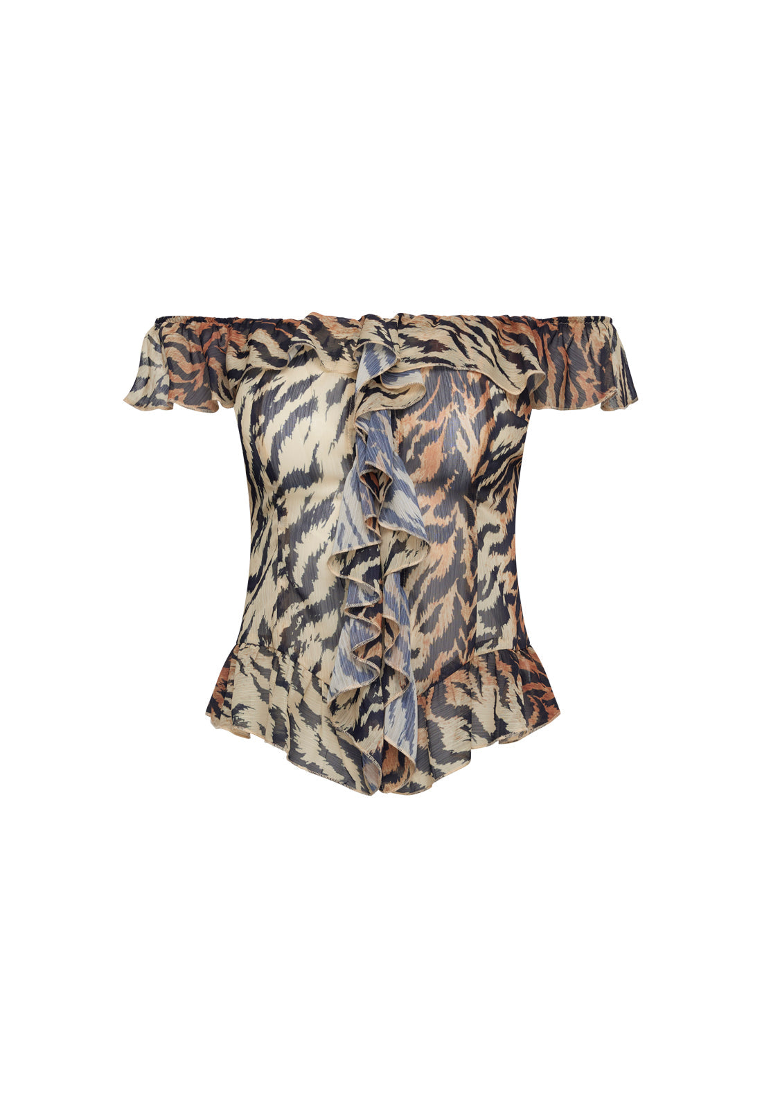Lioness Fashion Sale Truffle Ruffle Top - Tiger