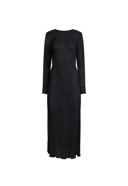 Lioness Fashion Customer Favorite HAVEN MAXI DRESS - NOIR POLKA