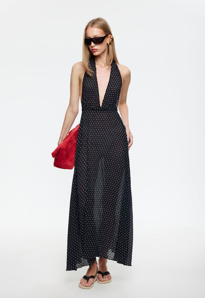 Lioness Fashion Quality DISTRICT MAXI - ONYX POLKA