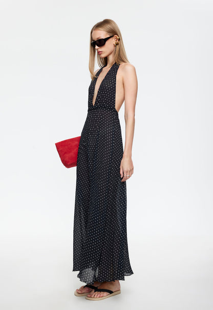 Lioness Fashion Quality DISTRICT MAXI - ONYX POLKA