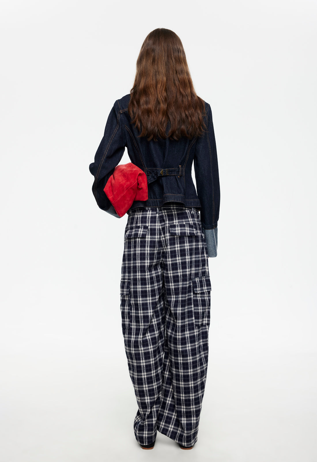 Lioness Fashion Classic Nova Pant - Navy Plaid