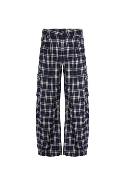 Lioness Fashion Classic Nova Pant - Navy Plaid