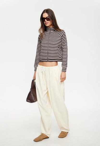 Lioness Fashion Deals Bloom Knit jacket - Beige Chocolate Stripe