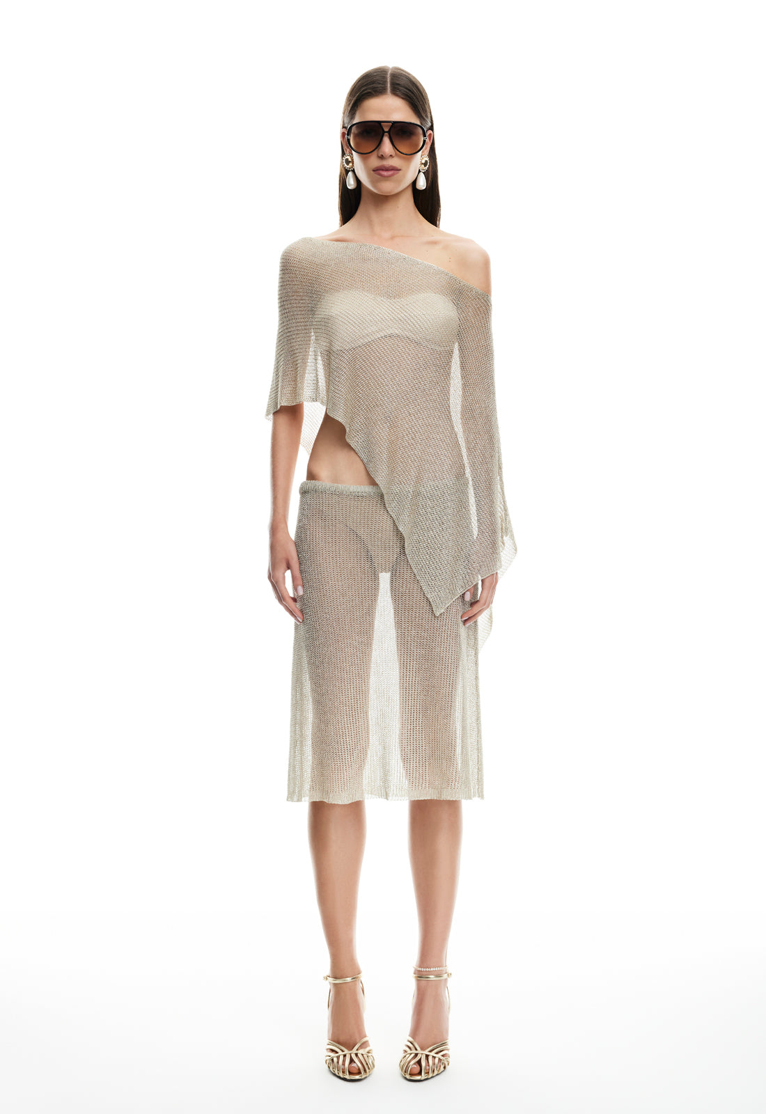 Lioness Fashion Smart Buy LUMINOUS MIDI SKIRT - TOPAZ