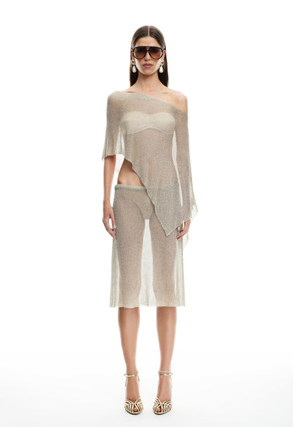 Lioness Fashion Smart Buy LUMINOUS MIDI SKIRT - TOPAZ
