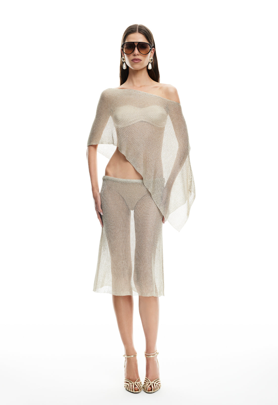 Lioness Fashion Smart Buy LUMINOUS MIDI SKIRT - TOPAZ