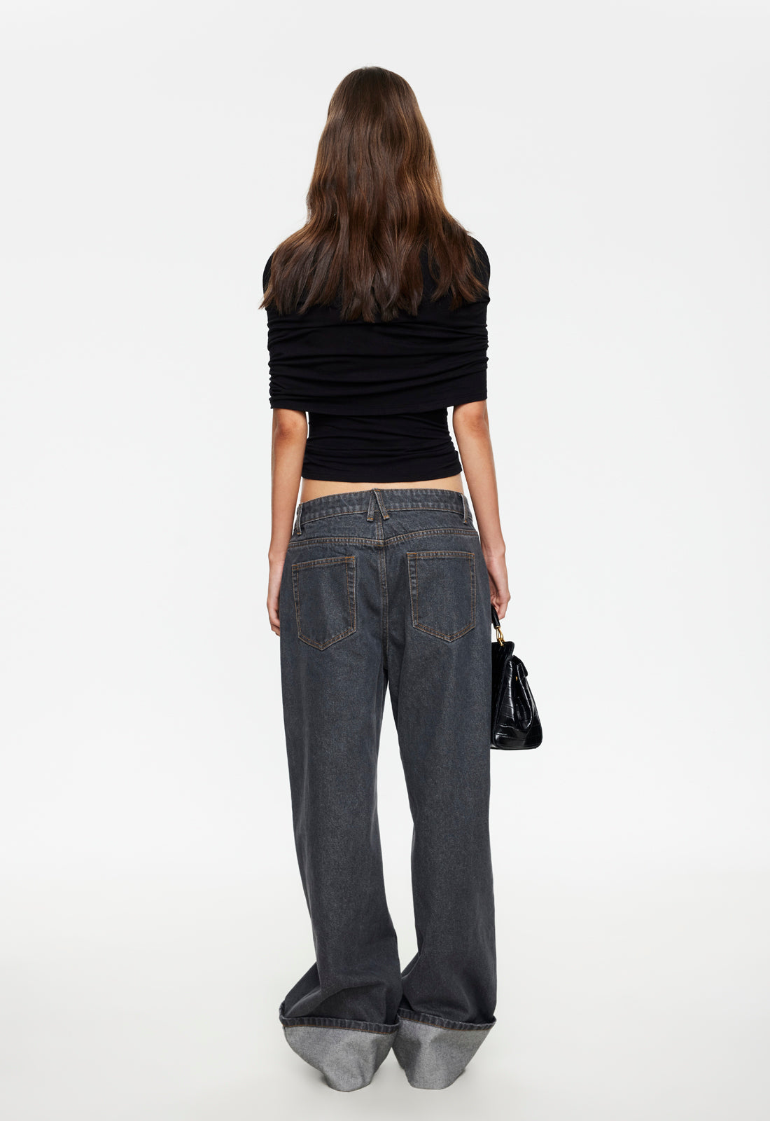 Lioness Fashion Value Top Model Cuffed Jean - Charcoal
