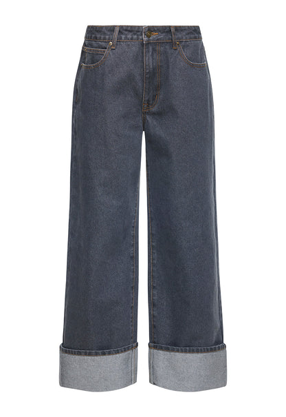 Lioness Fashion Value Top Model Cuffed Jean - Charcoal