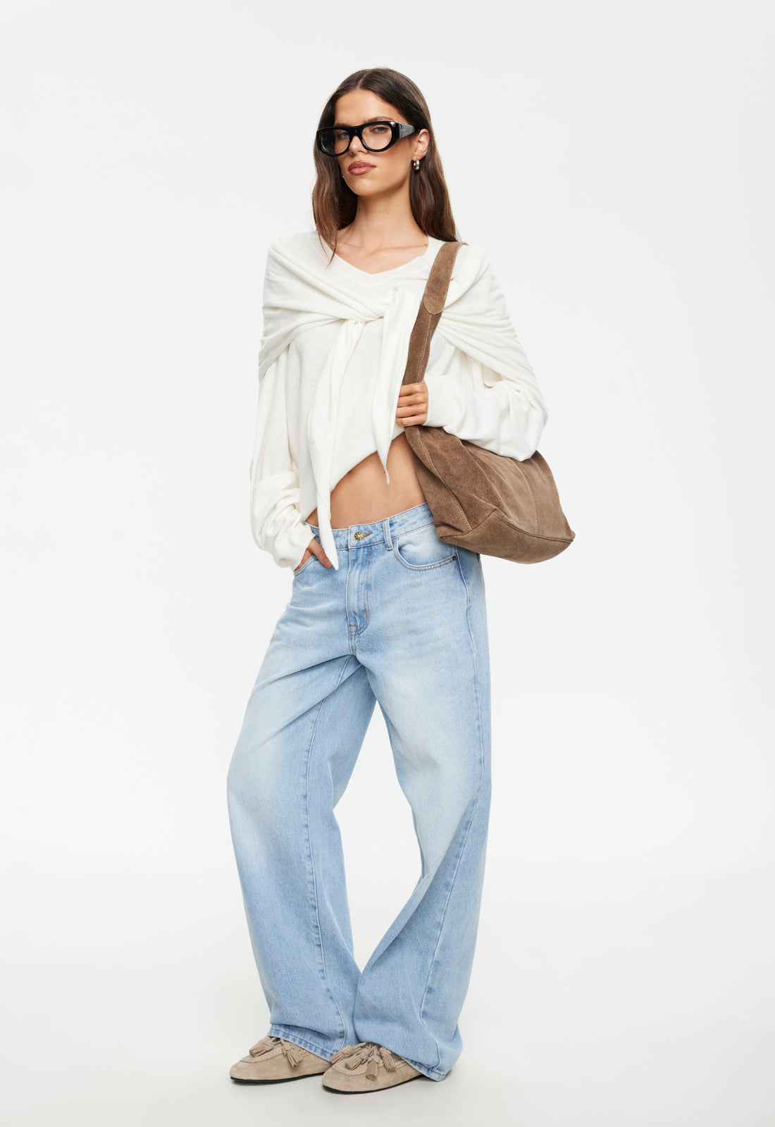 Lioness Fashion Customer Favorite Olsen V Knit - Porcelain