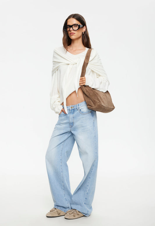 Lioness Fashion Customer Favorite Olsen V Knit - Porcelain