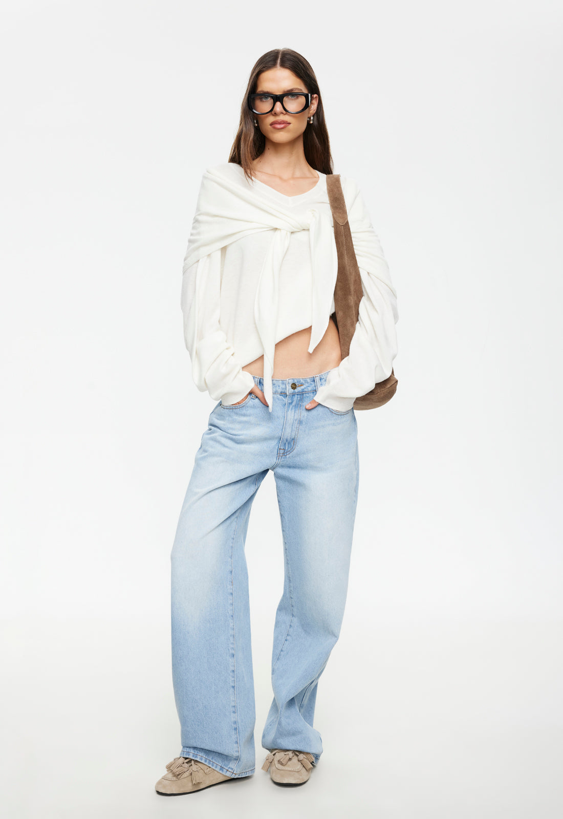 Lioness Fashion Customer Favorite Olsen V Knit - Porcelain