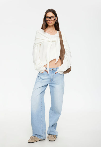 Lioness Fashion Customer Favorite Olsen V Knit - Porcelain