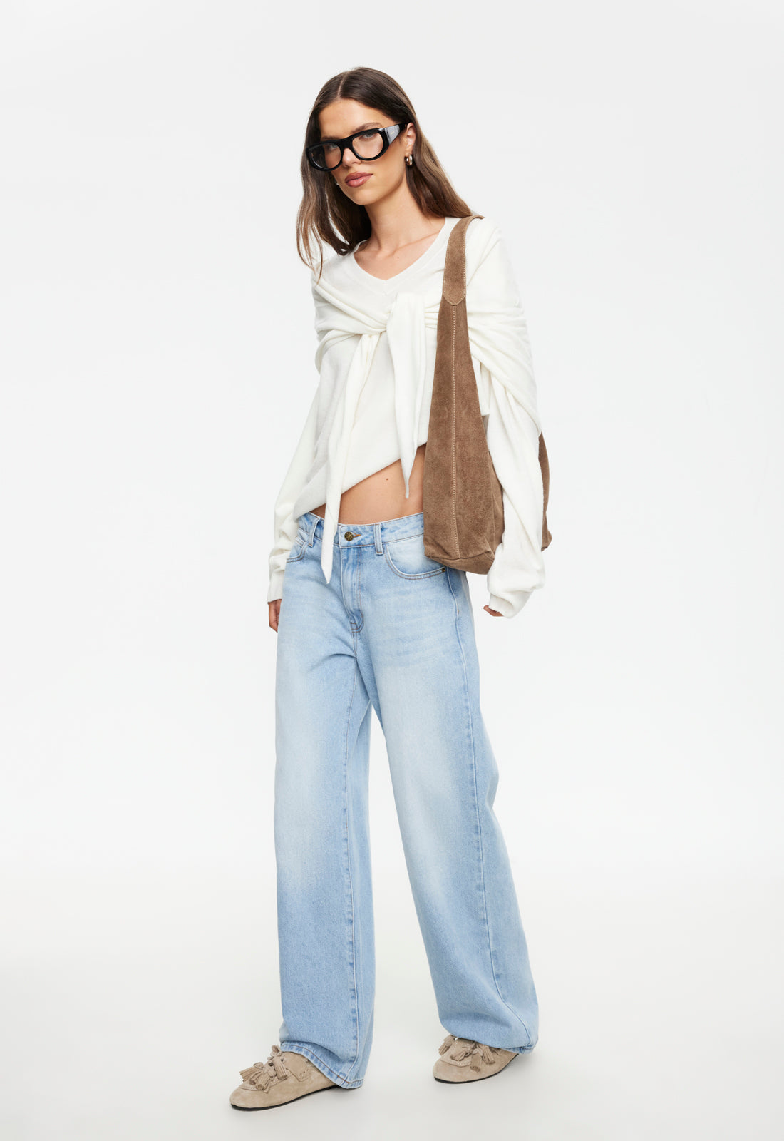 Lioness Fashion Customer Favorite Olsen V Knit - Porcelain