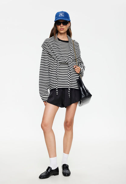 Lioness Fashion Customer Favorite Olsen Knit - Onyx Stripe