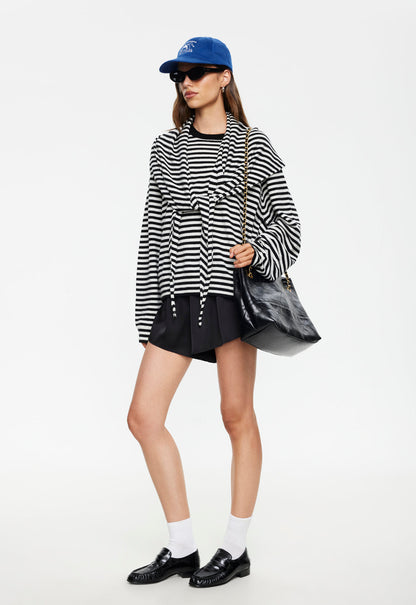 Lioness Fashion Customer Favorite Olsen Knit - Onyx Stripe