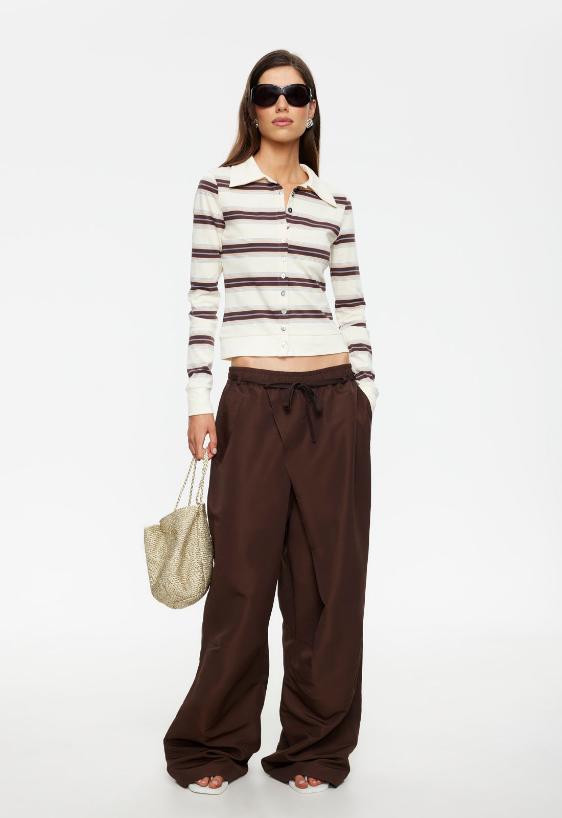 Lioness Fashion Top Pick Bada Bing Jersey - Sand Stripe