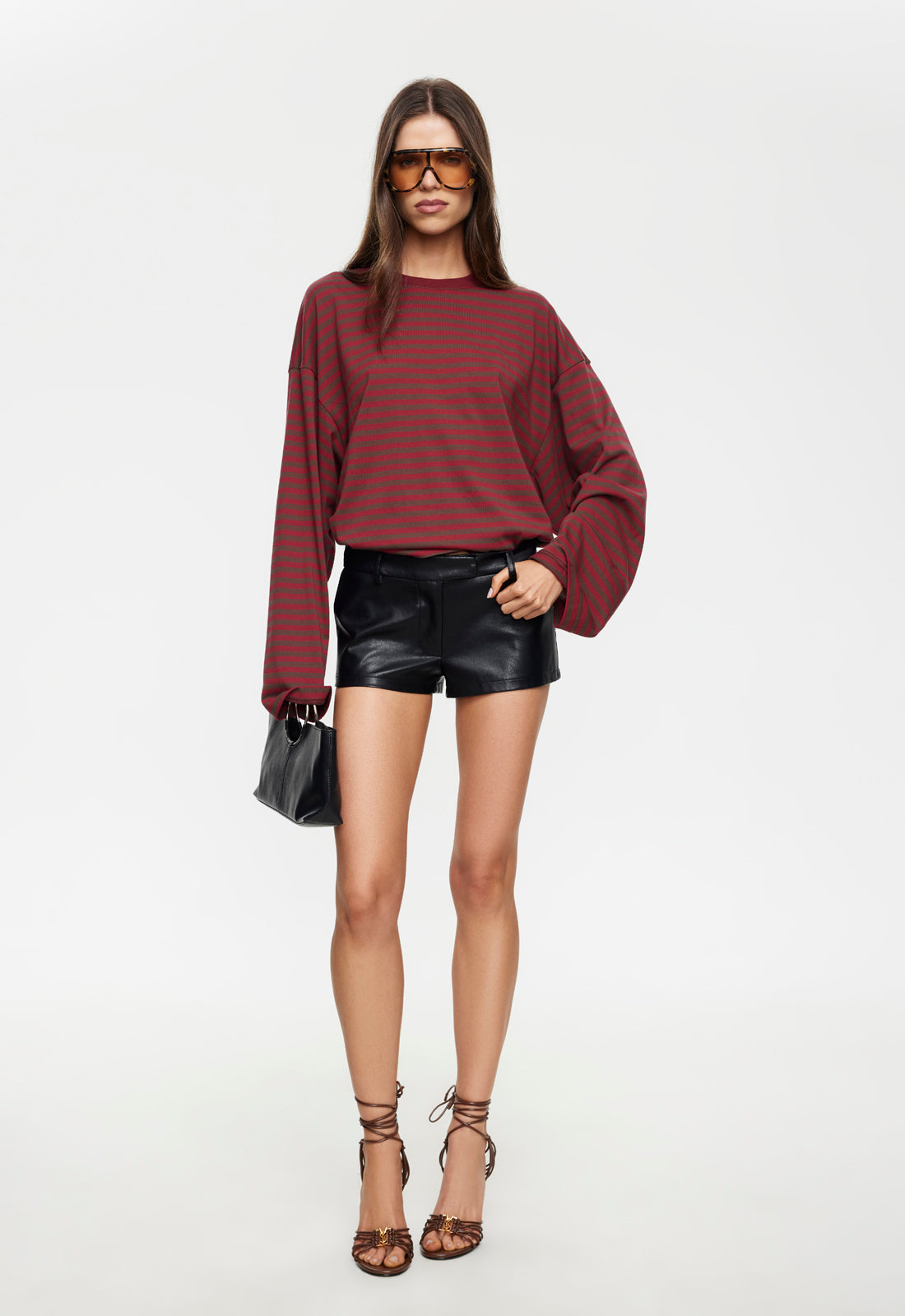 Lioness Fashion Sale BLOOM LONG SLEEVE - CHOCOLATE WINE STRIPE