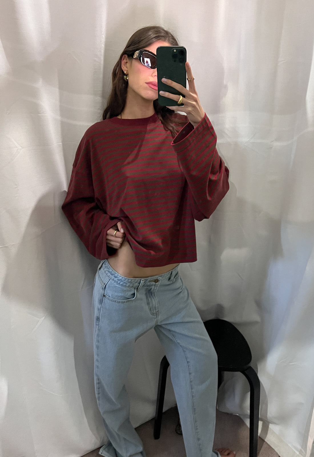 Lioness Fashion Sale BLOOM LONG SLEEVE - CHOCOLATE WINE STRIPE