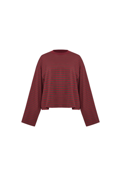 Lioness Fashion Sale BLOOM LONG SLEEVE - CHOCOLATE WINE STRIPE