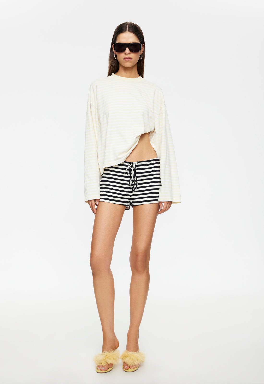 Lioness Fashion Quality BLOOM LONG SLEEVE - LEMON STRIPE