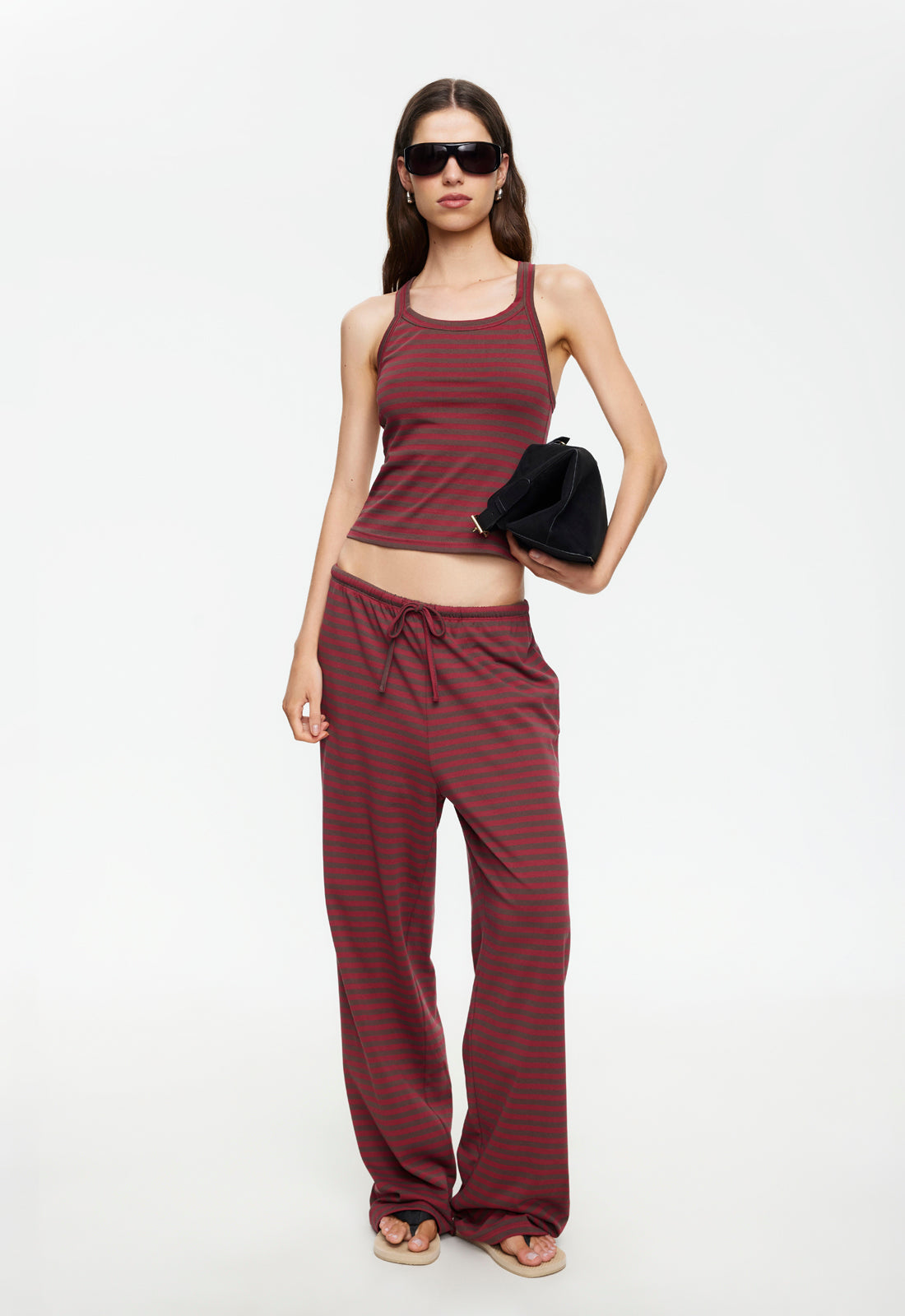 Lioness Fashion Latest Bloom Pant - Chocolate Wine Stripe