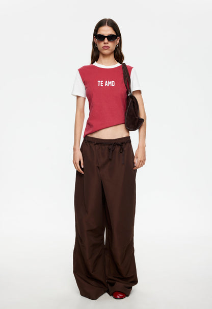 Lioness Fashion Quality TE AMO TEE - CRIMSON