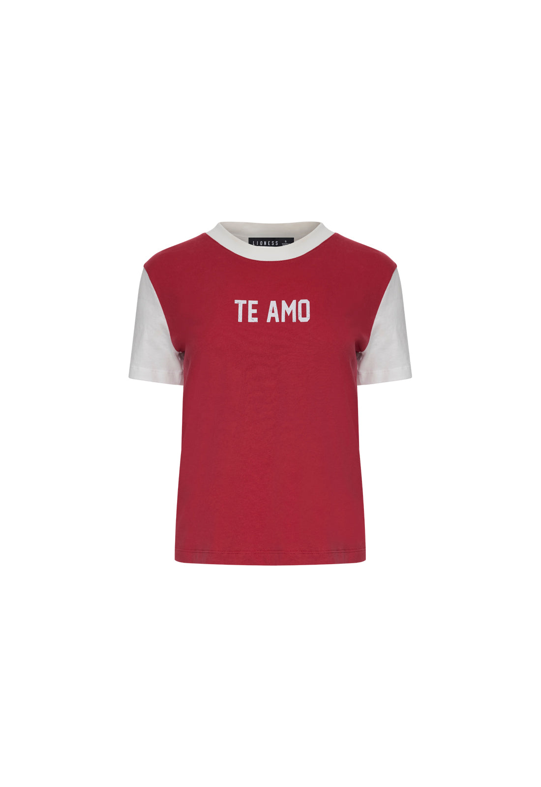 Lioness Fashion Quality TE AMO TEE - CRIMSON