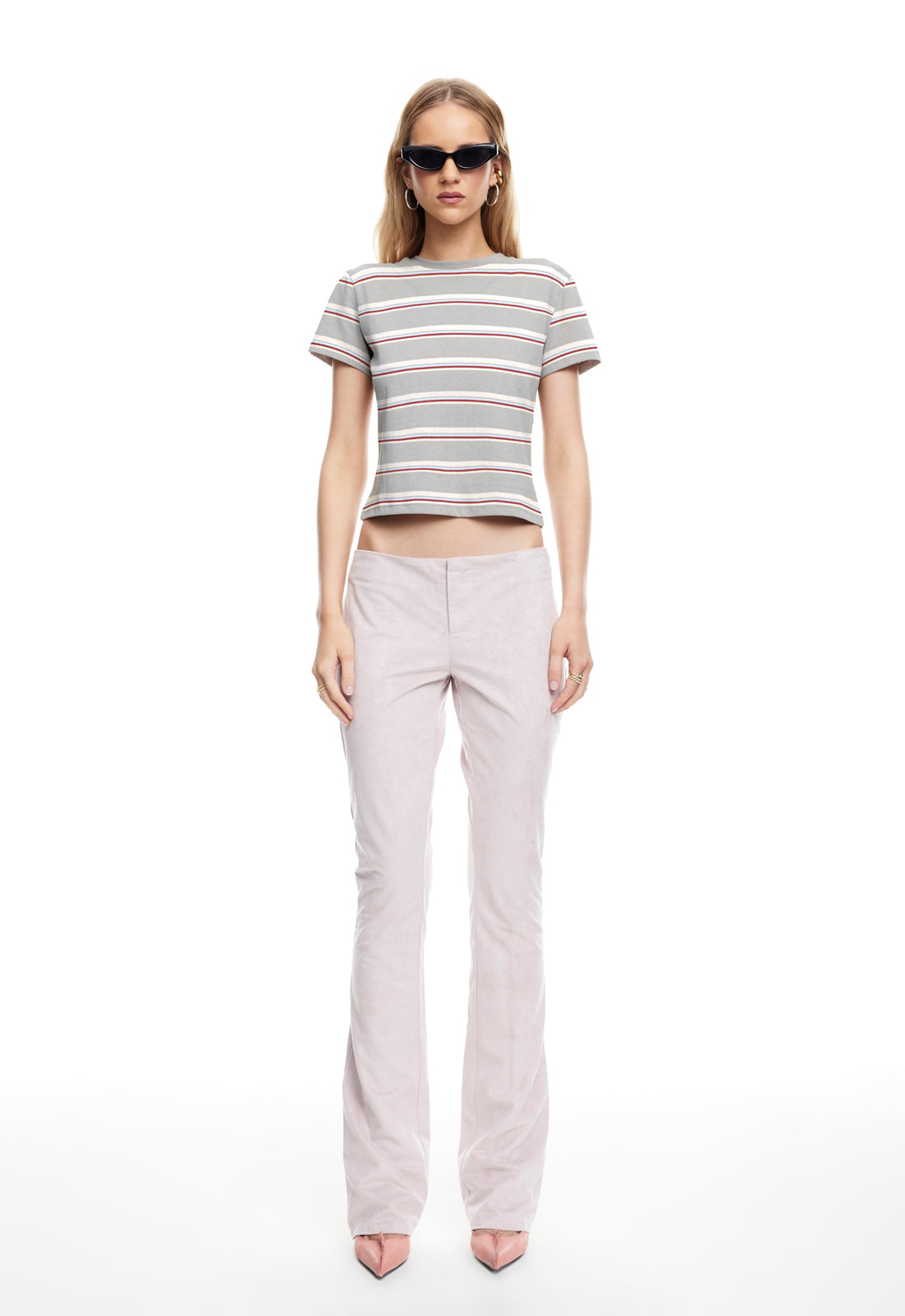Lioness Fashion Latest LOFT STRIPE TEE - ASH