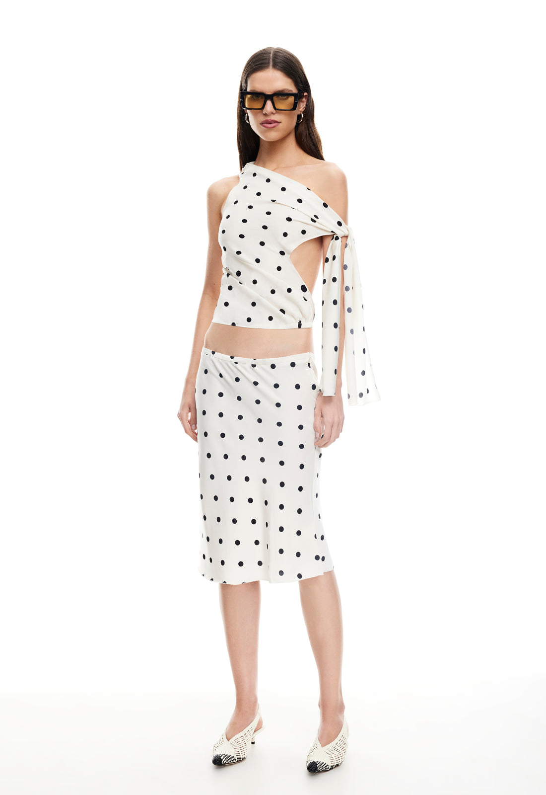 Lioness Fashion Hot Sale REVIVAL CAMI - CREAM POLKA
