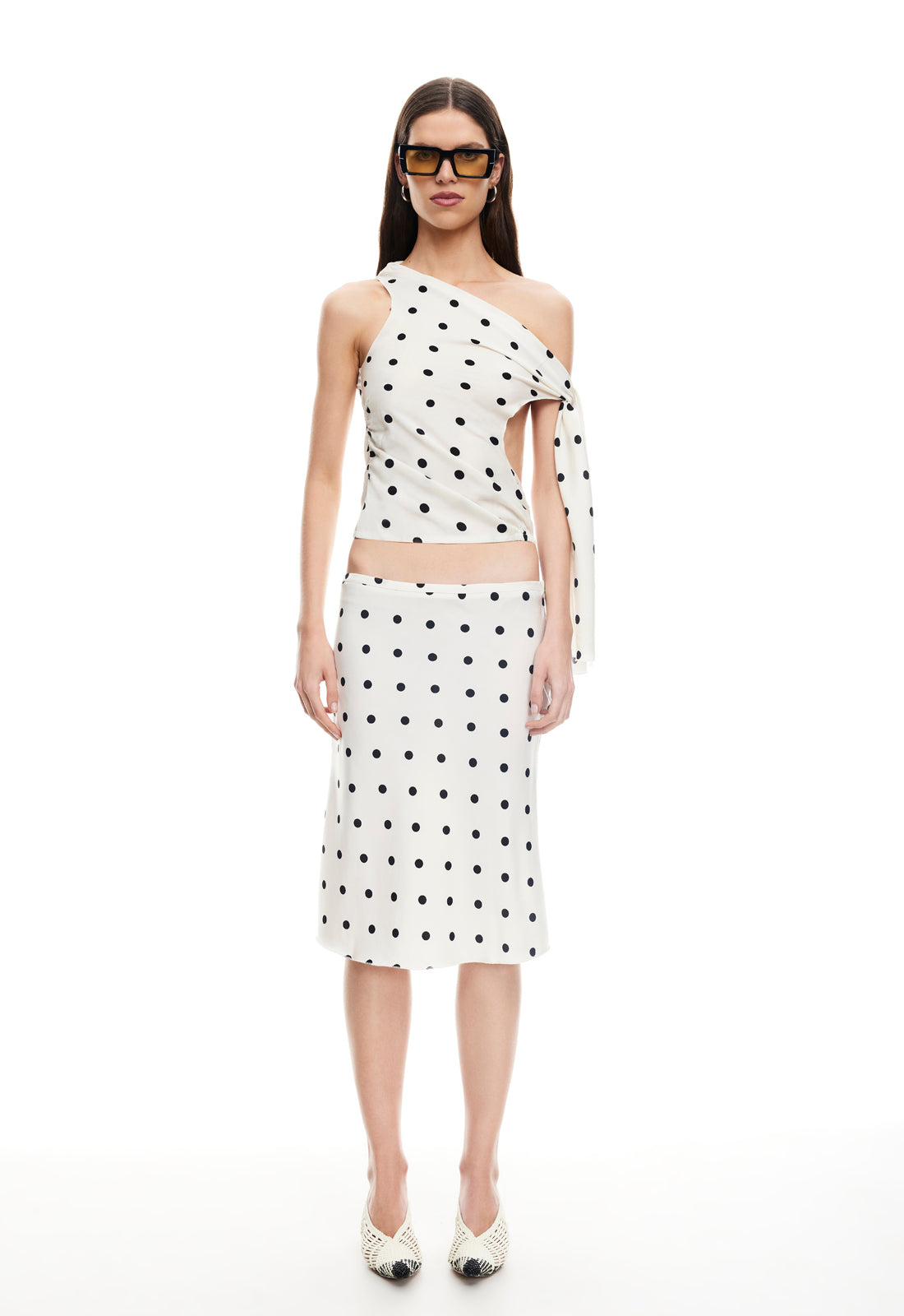 Lioness Fashion Hot Sale REVIVAL CAMI - CREAM POLKA