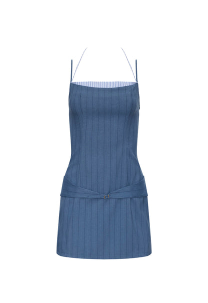 Lioness Fashion Sale GLACÉ MINI DRESS - NAVY STRIPE