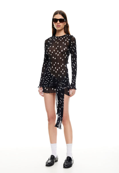 Lioness Fashion Classic FORD MINI DRESS - NOIR POLKA