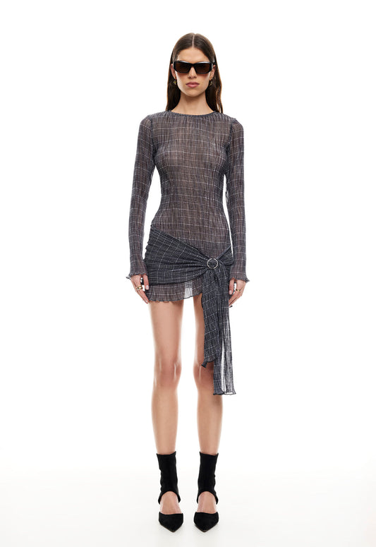 Lioness Fashion Discount FORD MINI DRESS - NOIR PLAID