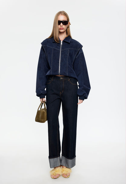 Lioness Fashion Top Pick TOP MODEL CUFFED JEAN - DARK DENIM